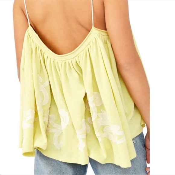 Free People On Clouds Lemon Swing Tank - Picture 7 of 8